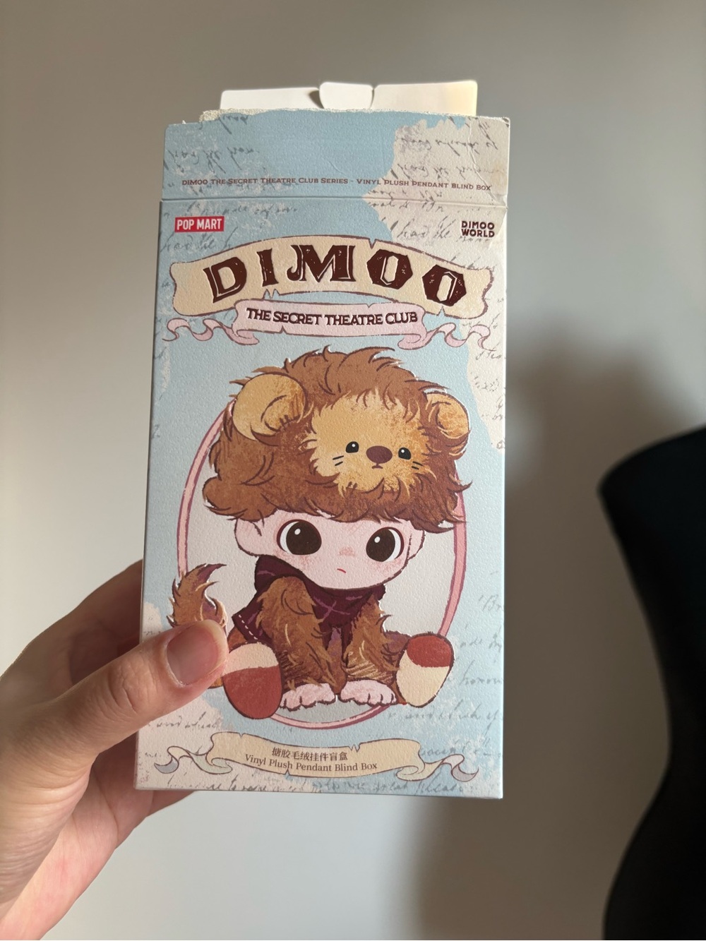DIMOO The Secret Theatre Club Series - Vinyl Plush Pendant Confirmed Box